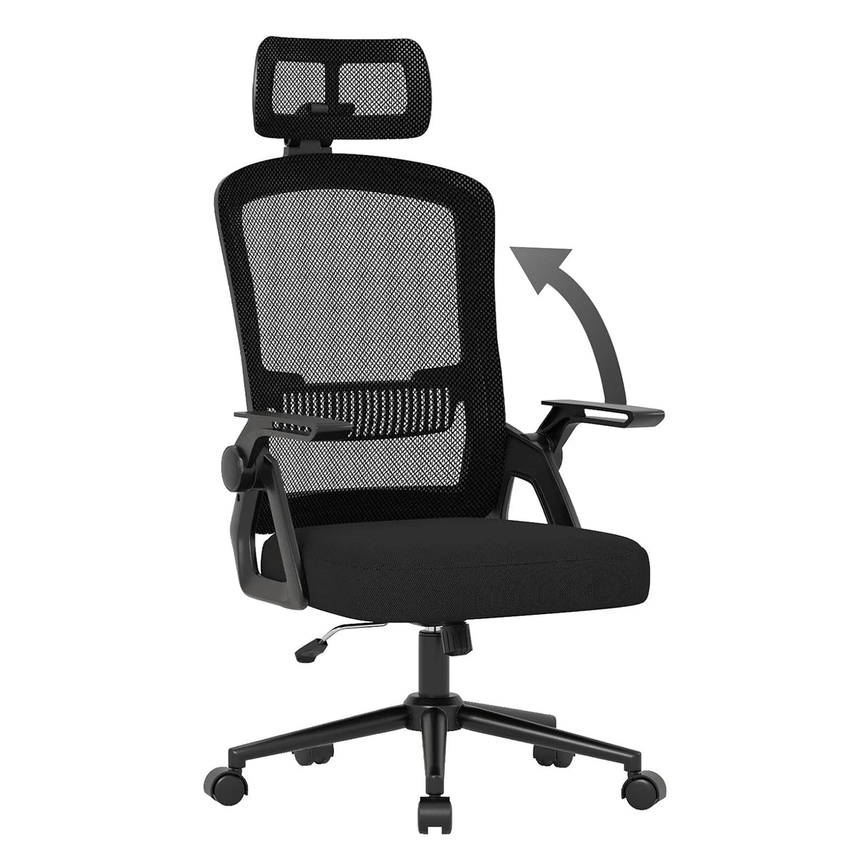 Relève Assise, coloris Noir, sur fond blanc
