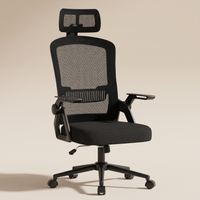 Chaise ergonomique Relève Assise, coloris Noir, vue de trois-quarts